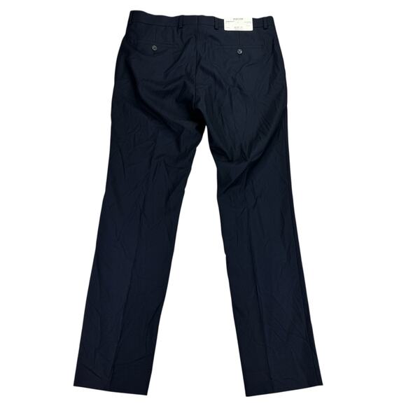 Kenneth Cole Mens Techni-Cole Ready Flex Slim Fit Suit Pants Navy 35x32 - Picture 2 of 4